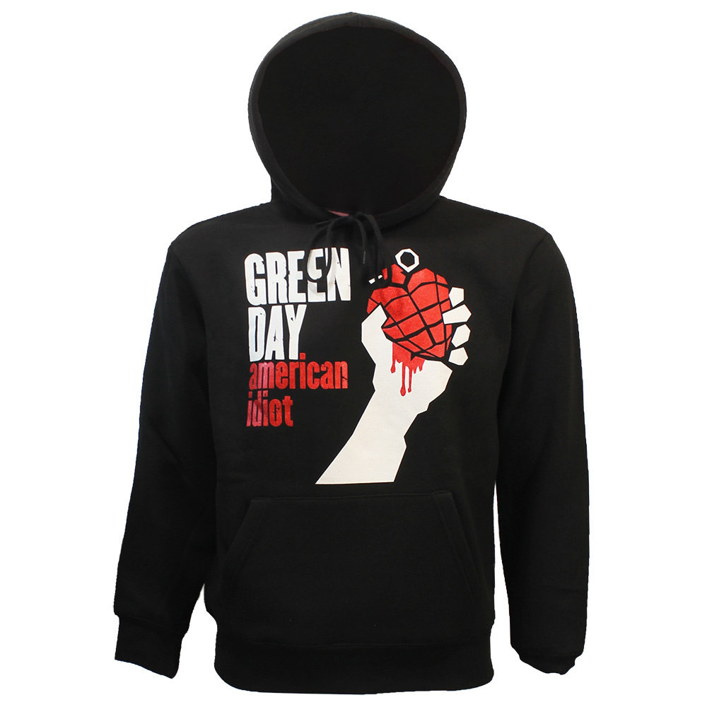 Band Merchandise Green Day American Idiot Logo Kapuzenpullover Pullover Schwarz – Offizielles Merchandise Band Merchandise Green Day American Idiot Logo Kapuzenpullover Pullover Schwarz – Offizielles Merchandise