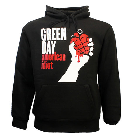 Band Merchandise Green Day American Idiot Logo Hoodie Sweater Trui Zwart - Officiële Merchandise Band Merchandise Green Day American Idiot Logo Hoodie Sweater Trui Zwart - Officiële Merchandise