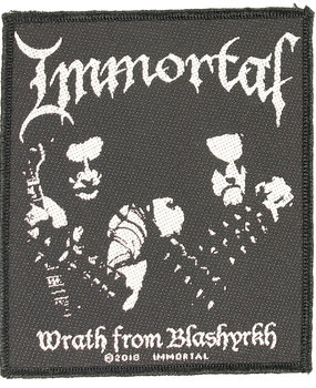 Band Merchandise Immortal Patch Wrath of Blashyrkh Logo Standard Woven Patch Embleem Band Merchandise Immortal Patch Wrath of Blashyrkh Logo Standard Woven Patch Embleem