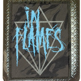 Band Merchandise In Flames Scratched Logo Standard Woven Patch Embleem Band Merchandise In Flames Scratched Logo Standard Woven Patch Embleem