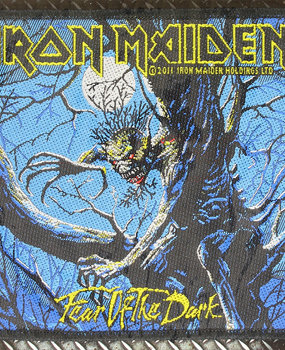 Band Merchandise Iron Maiden Fear of the Dark Logo Standard Woven Patch Embleem Band Merchandise Iron Maiden Fear of the Dark Logo Standard Woven Patch Embleem