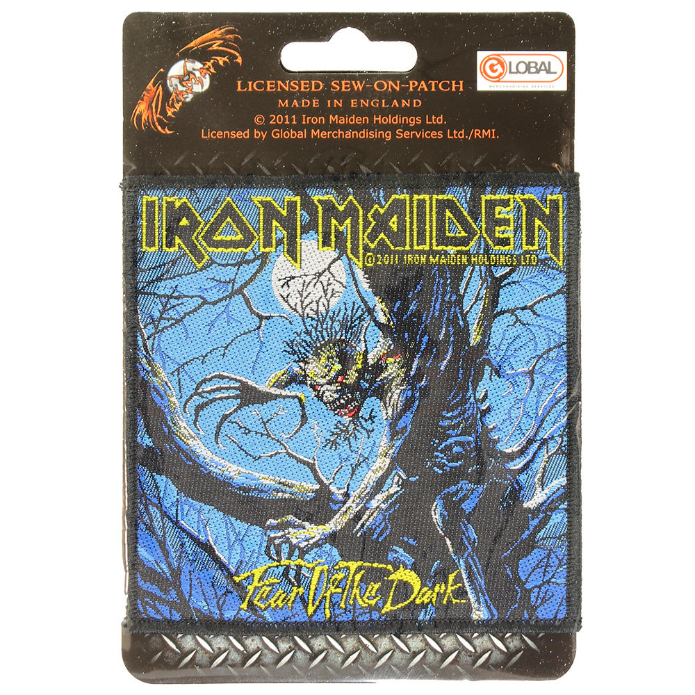 Band Merchandise Iron Maiden Fear of the Dark Logo Standard Woven Patch Embleem Multicolor - Officiële Merchandise Band Merchandise Iron Maiden Fear of the Dark Logo Standard Woven Patch Embleem Multicolor - Officiële Merchandise