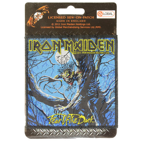 Band Merchandise Iron Maiden Fear of the Dark Logo Standard Woven Patch Embleem Multicolor - Officiële Merchandise Band Merchandise Iron Maiden Fear of the Dark Logo Standard Woven Patch Embleem Multicolor - Officiële Merchandise