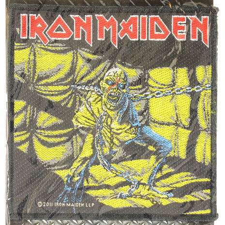 Band Merchandise Iron Maiden Piece Of Mind Logo Standard Woven Patch Embleem Multicolor - Officiële Merchandise Band Merchandise Iron Maiden Piece Of Mind Logo Standard Woven Patch Embleem Multicolor - Officiële Merchandise