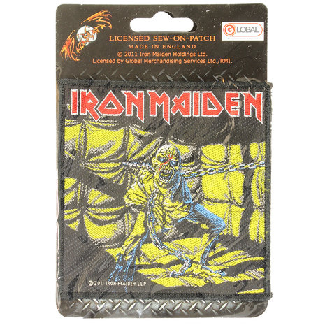 Band Merchandise Iron Maiden Piece Of Mind Logo Standard Woven Patch Embleem Multicolor - Officiële Merchandise Band Merchandise Iron Maiden Piece Of Mind Logo Standard Woven Patch Embleem Multicolor - Officiële Merchandise