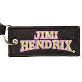 Band Merchandise Jimi Hendrix Schlüsselanhänger mit zweiseitigem Aufnäher und gewölbtem Logo