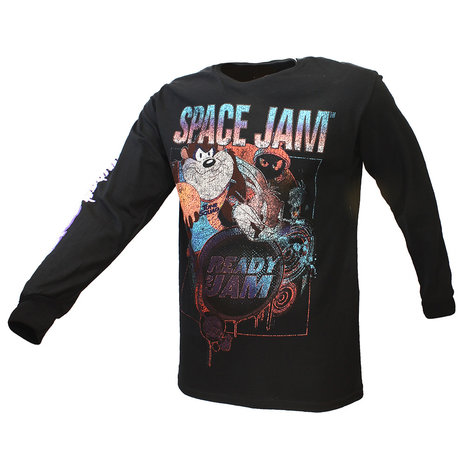 Space Jam Space Jam 2 Ready 2 Jam Longsleeve T-Shirt Zwart - Officiële Merchandise Space Jam Space Jam 2 Ready 2 Jam Longsleeve T-Shirt Zwart - Officiële Merchandise