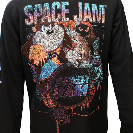 Space Jam Space Jam 2 Ready 2 Jam Longsleeve T-Shirt Zwart - Officiële Merchandise Space Jam Space Jam 2 Ready 2 Jam Longsleeve T-Shirt Zwart - Officiële Merchandise