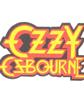 Band Merchandise Ozzy Osbourne Cut Out Logo Standard Woven Patch Embleem Band Merchandise Ozzy Osbourne Cut Out Logo Standard Woven Patch Embleem