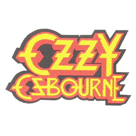 Band Merchandise Ozzy Osbourne Cut Out Logo Standard Woven Patch Embleem Zwart/Rood - Officiële Merchandise Band Merchandise Ozzy Osbourne Cut Out Logo Standard Woven Patch Embleem Zwart/Rood - Officiële Merchandise
