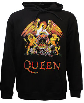 Queen Classic Crest Logo Worldwide | Shipping Black T-Shirt Band