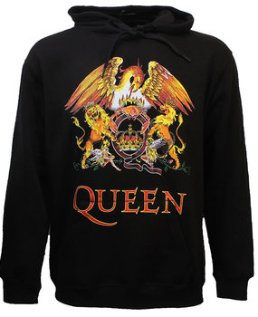 Queen Classic Crest Black T-Shirt | Worldwide Logo Band Shipping