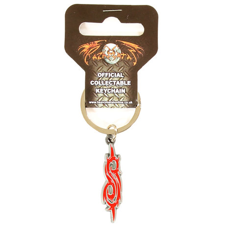 Band Merchandise Slipknot Tribal S Metal Die Cast Relief Logo Keychain Silver/Red - Official Merchandise Band Merchandise Slipknot Tribal S Metal Die Cast Relief Logo Keychain Silver/Red - Official Merchandise