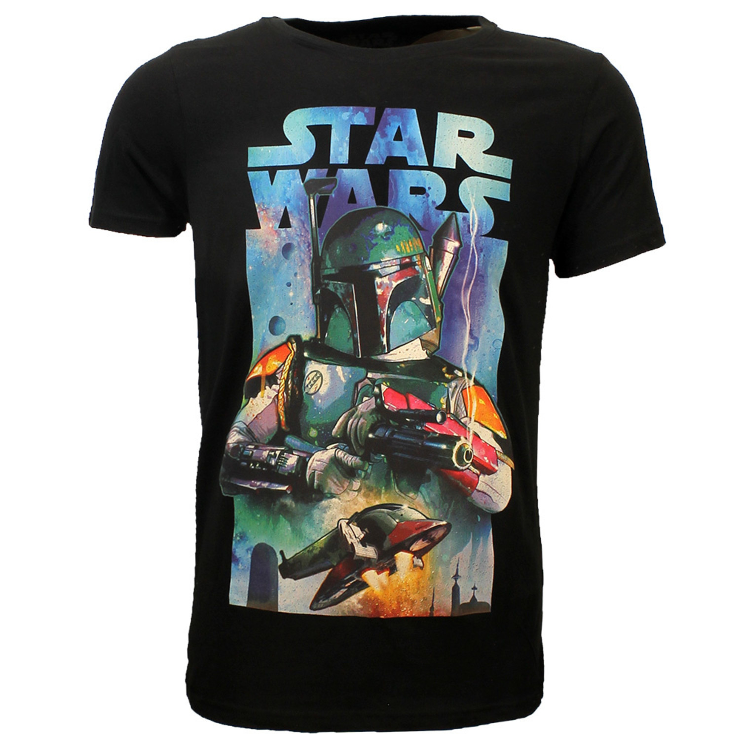 Official Fett - Wars Vintage Star Poster T-Shirt Boba Merchandise