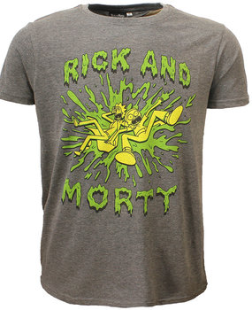 Rick and Morty Rick und Morty Slime Splatter T-Shirt Grau