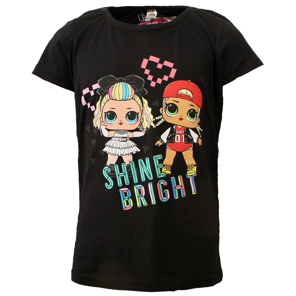 L.O.L. Shine Bright Kids T-Shirt  Zwart - Officiële Merchandise L.O.L. Shine Bright Kids T-Shirt  Zwart - Officiële Merchandise