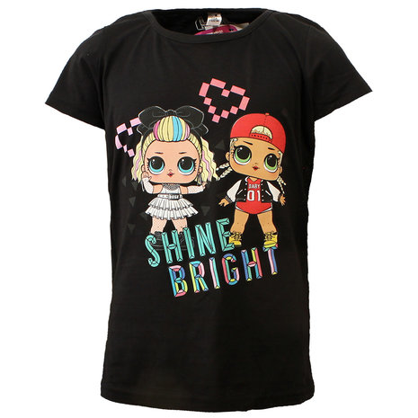 L.O.L. Shine Bright Kids T-Shirt  Zwart - Officiële Merchandise L.O.L. Shine Bright Kids T-Shirt  Zwart - Officiële Merchandise