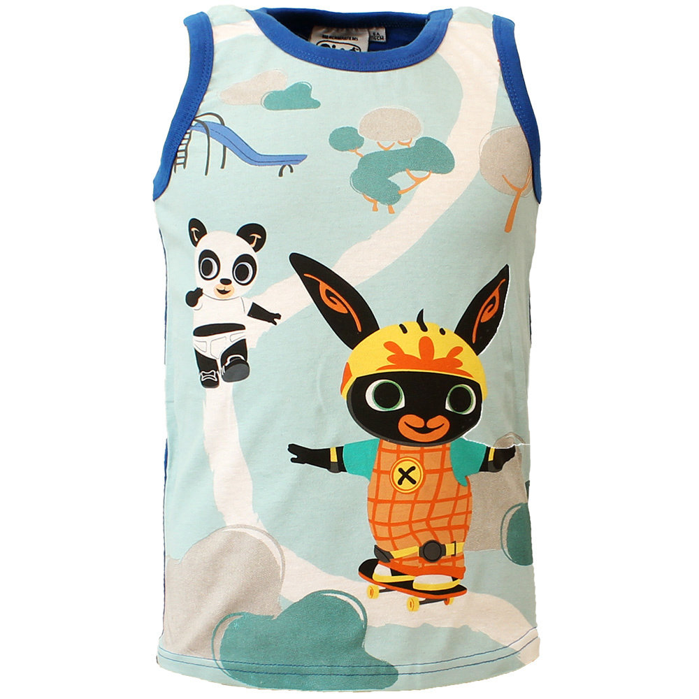Bing Pando Kids Tank Top Blauw - Officiële Merchandise Bing Pando Kids Tank Top Blauw - Officiële Merchandise