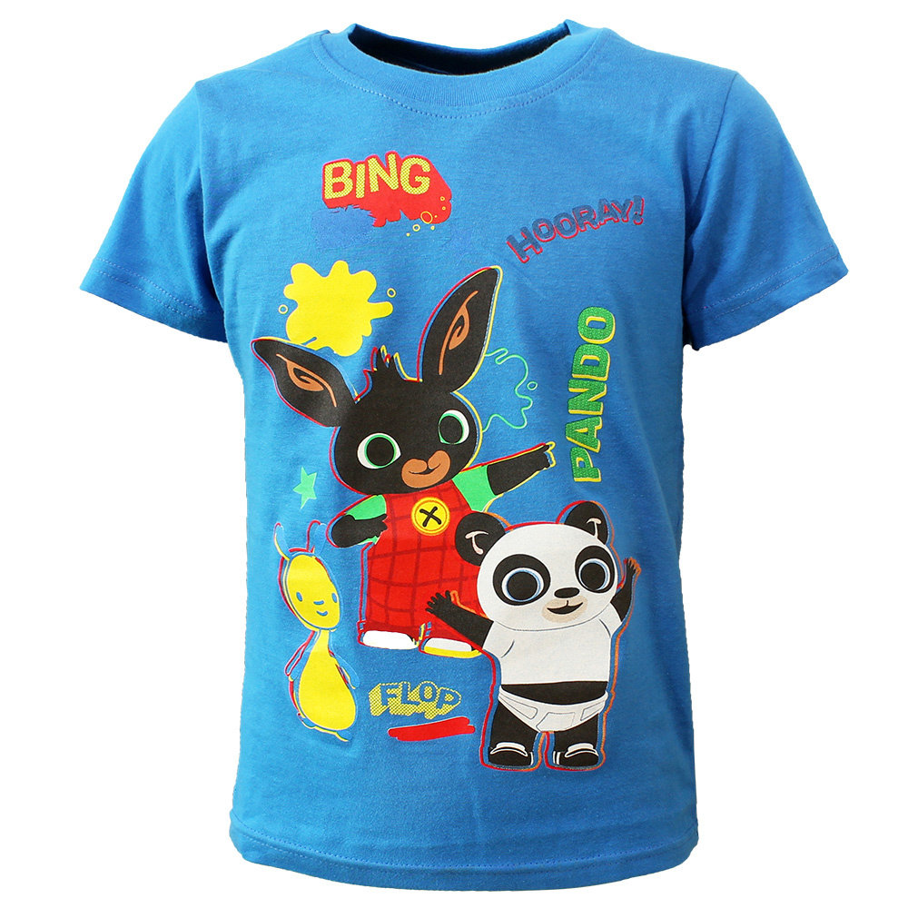 Bing Pando Kids T-Shirt Blauw - Officiële Merchandise Bing Pando Kids T-Shirt Blauw - Officiële Merchandise