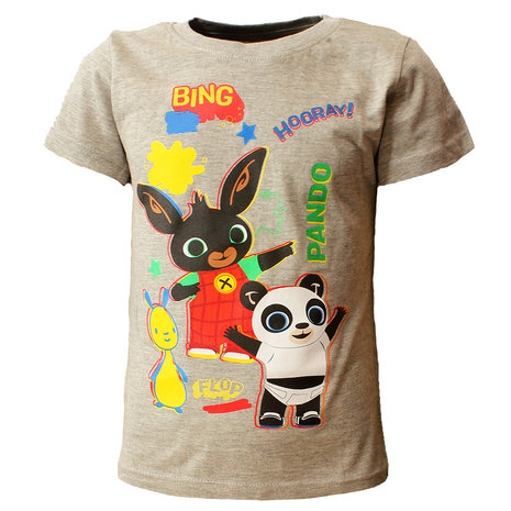Bing Pando Kids T-Shirt Grijs - Officiële Merchandise Bing Pando Kids T-Shirt Grijs - Officiële Merchandise