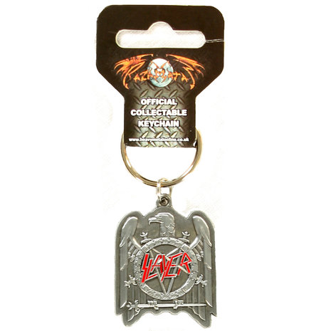 Band Merchandise Slayer Metall-Emaille-Fill-In-Logo-Schlüsselanhänger Silber – Offizielles Merchandise Band Merchandise Slayer Metall-Emaille-Fill-In-Logo-Schlüsselanhänger Silber – Offizielles Merchandise