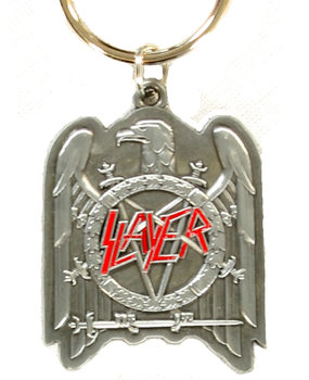 Band Merchandise Slayer Schlüsselanhänger mit ausfüllbarem Logo aus Metall und Emaille Band Merchandise Slayer Schlüsselanhänger mit ausfüllbarem Logo aus Metall und Emaille