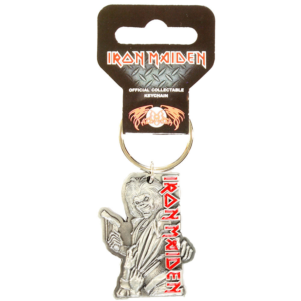 Band Merchandise Iron Maiden Killers Metal Enamel Fill-In Logo Keychain Silver - Official Merchandise Band Merchandise Iron Maiden Killers Metal Enamel Fill-In Logo Keychain Silver - Official Merchandise