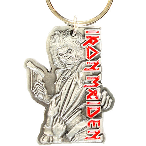 Band Merchandise Iron Maiden Killers Metal Enamel Fill-In Logo Keychain Silver - Official Merchandise Band Merchandise Iron Maiden Killers Metal Enamel Fill-In Logo Keychain Silver - Official Merchandise