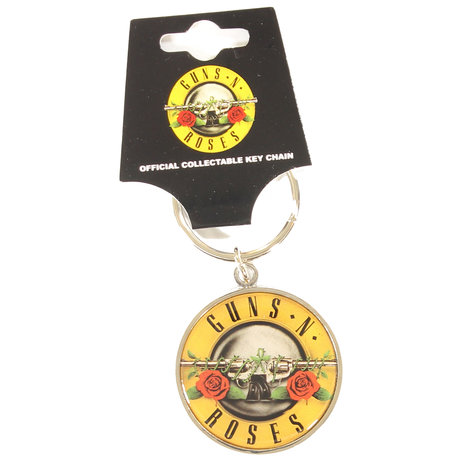 Band Merchandise Guns n' Roses Metall-Emaille-Fill-In-Logo-Schlüsselanhänger Silber – Offizielles Merchandise Band Merchandise Guns n' Roses Metall-Emaille-Fill-In-Logo-Schlüsselanhänger Silber – Offizielles Merchandise