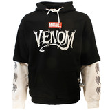 Venom Marvel Comics Venom Double Sleeved Hoodie Sweater Trui Venom Marvel Comics Venom Double Sleeved Hoodie Sweater Trui