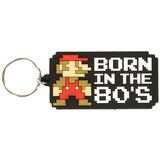 Super Mario Bros Nintendo Super Mario Born In The 80's Rubber Keychain Super Mario Bros Nintendo Super Mario Born In The 80's Rubber Keychain