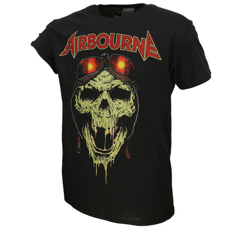 Band Merchandise Airbourne Hell Pilot Glow Band T-Shirt - Officiële Merchandise Band Merchandise Airbourne Hell Pilot Glow Band T-Shirt - Officiële Merchandise