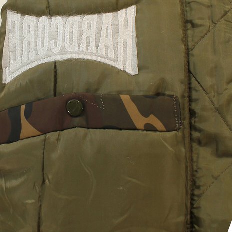 Hardcore Hardcore Camouflage Geborduurd Logo Bomberjack Jas - Hoge Kwaliteit Hardcore Hardcore Camouflage Geborduurd Logo Bomberjack Jas - Hoge Kwaliteit