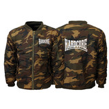 Hardcore Hardcore Camouflage Geborduurd Logo Bomberjack Style Jas Hardcore Hardcore Camouflage Geborduurd Logo Bomberjack Style Jas