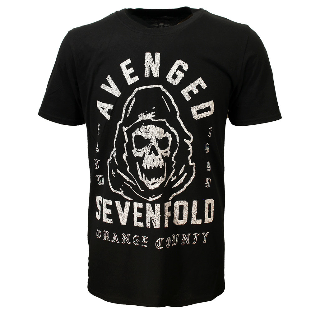 Band Merchandise Avenged Sevenfold So Grim Orange County T-Shirt- Officiële Merchandise Band Merchandise Avenged Sevenfold So Grim Orange County T-Shirt- Officiële Merchandise