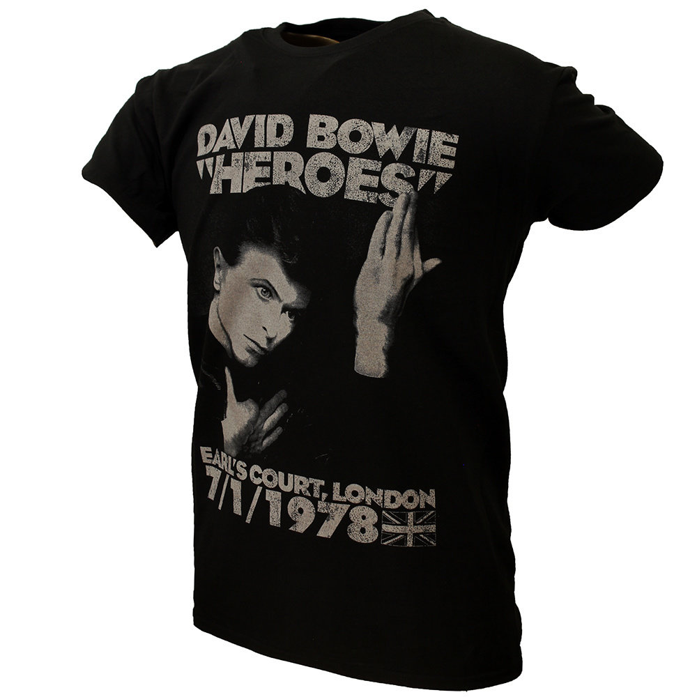 Band Merchandise David Bowie Heroes Earls Court T-Shirt - Officiële Merchandise Band Merchandise David Bowie Heroes Earls Court T-Shirt - Officiële Merchandise
