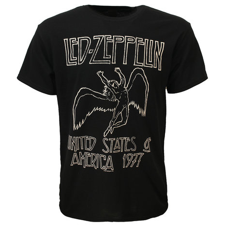 Band Merchandise Led Zeppelin USA '77 T-Shirt - Officiële Merchandise Band Merchandise Led Zeppelin USA '77 T-Shirt - Officiële Merchandise