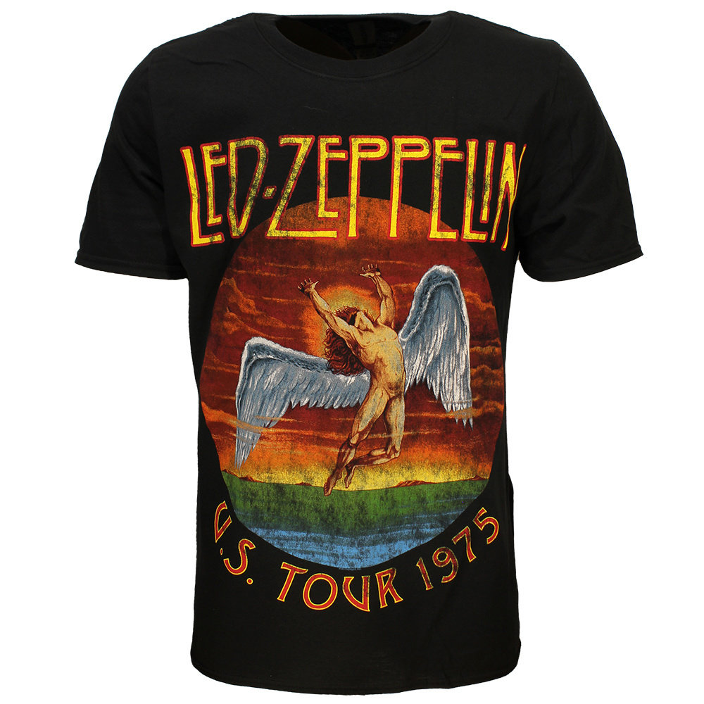 Band Merchandise Led Zeppelin USA Tour 1975 T-Shirt - Official Merchandise Band Merchandise Led Zeppelin USA Tour 1975 T-Shirt - Official Merchandise