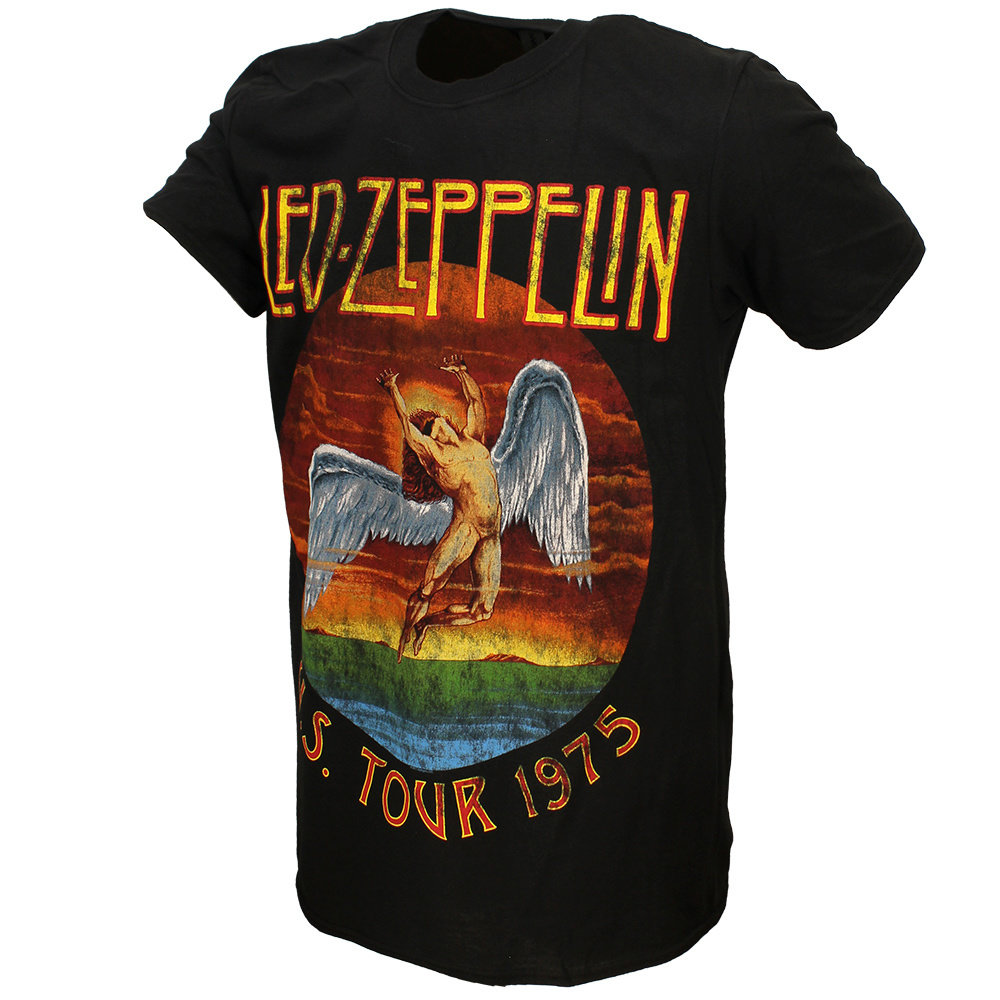 Band Merchandise Led Zeppelin USA Tour 1975 T-Shirt - Official Merchandise Band Merchandise Led Zeppelin USA Tour 1975 T-Shirt - Official Merchandise