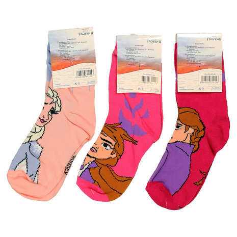 Disney Frozen 3er-Pack Kindersocken – Offizielles Merchandise Disney Frozen 3er-Pack Kindersocken – Offizielles Merchandise