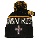 Band Merchandise Guns N' Roses Bobble Beanie Hat Band Merchandise Guns N' Roses Bobble Beanie Hat