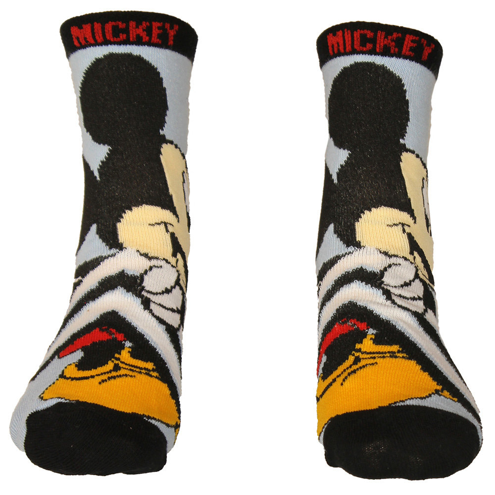 Mickey Mouse Mickey Mouse Kids 3 Pair Socks Set Blue/Grey/Red