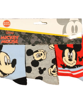 Mickey Mouse Mickey Mouse Kinder-Socken-Set, 3 Paar, Blau/Grau/Rot