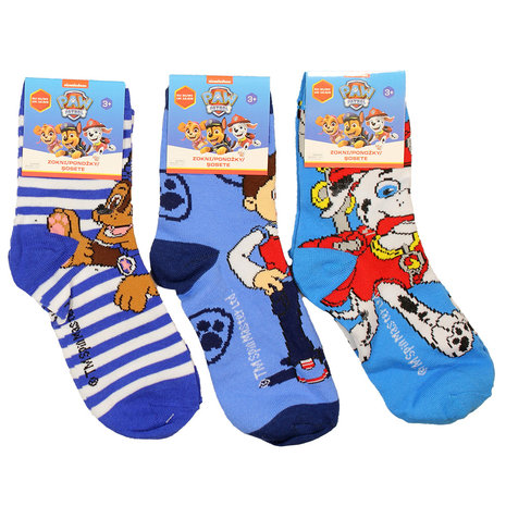 Paw Patrol Ryder Chase en Marshall 3 Paar Sokken Set Paw Patrol Ryder Chase en Marshall 3 Paar Sokken Set