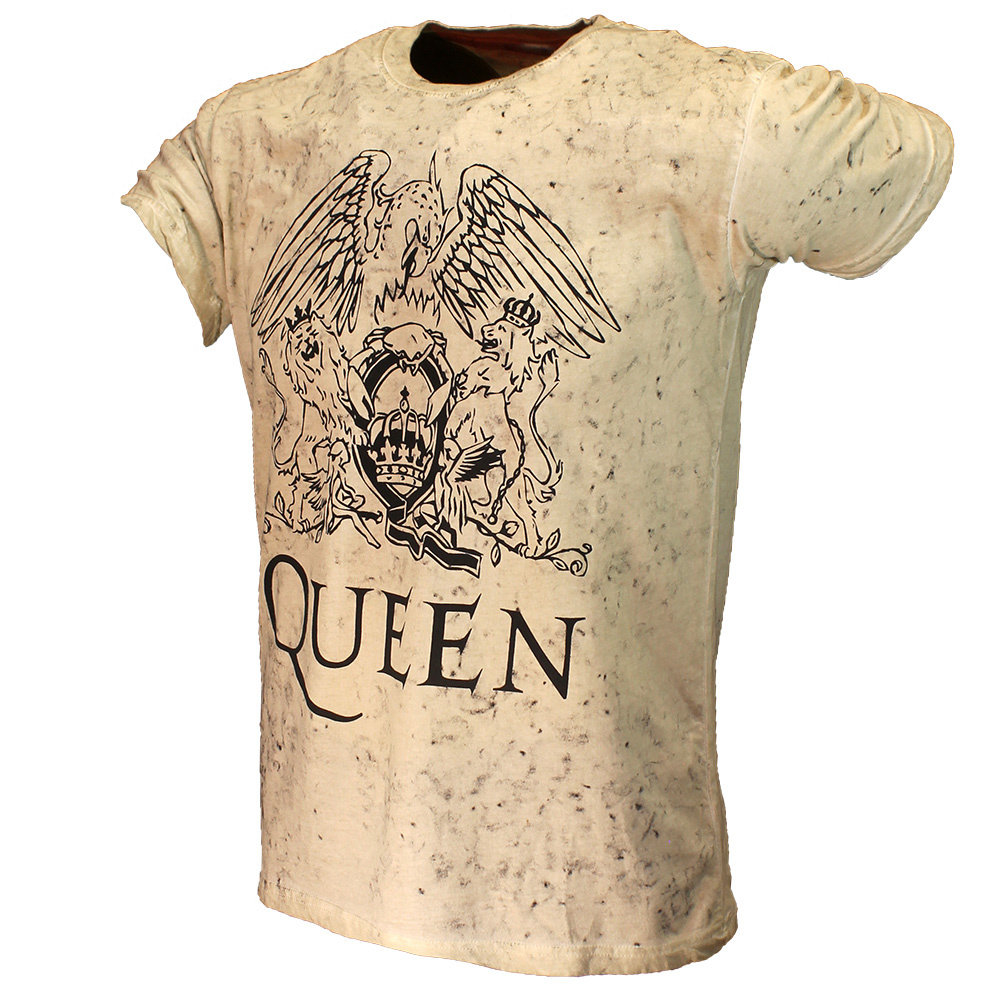 Band Merchandise Queen Crest Dip Dye T-Shirt - Official Merchandise Band Merchandise Queen Crest Dip Dye T-Shirt - Official Merchandise
