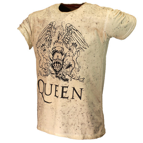 Band Merchandise Queen Crest Dip Dye T-Shirt - Official Merchandise Band Merchandise Queen Crest Dip Dye T-Shirt - Official Merchandise