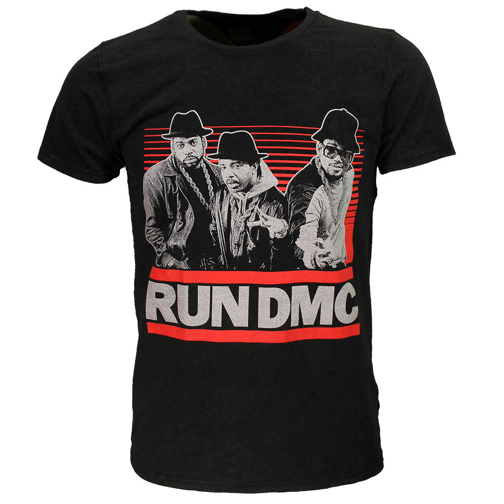 Band Merchandise Run DMC Gradient Bars Dip Dye / Mineral Wash T-Shirt  - Officiële Merchandise