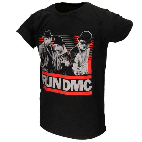 Band Merchandise Run DMC Gradient Bars Dip Dye / Mineral Wash T-Shirt  - Officiële Merchandise