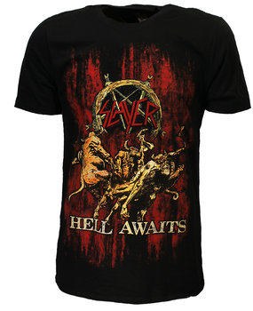 Band Merchandise Slayer Hell Awaits T-Shirt Band Merchandise Slayer Hell Awaits T-Shirt