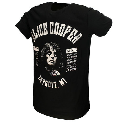 Band Merchandise Alice Cooper School's Out Lyrics T-Shirt - Official Merchandise Band Merchandise Alice Cooper School's Out Lyrics T-Shirt - Official Merchandise
